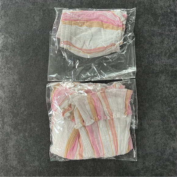 NWT Well Dressed Wolf Pink Lurex Stripes Aunt Heart - Picture 6 of 8